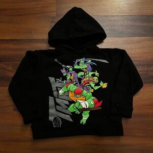 Nickelodeon Teenage Mutant Ninja Turtles Hoodie‎ Pullover Black Size 4 Kids